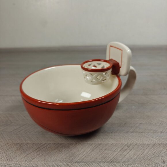 Basketball Mug With Hoop Maxi's Creations Cereal Oatmeal Soup Bowl NEW - Picture 2 of 6